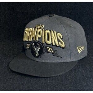 New Era Milwaukee Bucks 2021 NBA Champions 9Fifty Snapback Hat/Cap